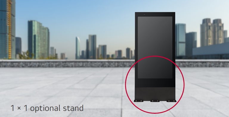The optional stand allows for the panel to be installed freely.